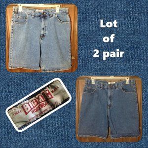 Lot of 2 pairs of denim jean shorts by Big Mac size 38